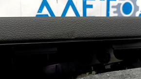 Door trim panel, rear right, Audi Q8 19-25, black leather, no curtain, black leather armrest, with speaker trim, with wood insert, with backlight, with handle, dents
