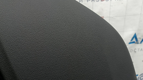 Door trim panel, rear right, Audi Q8 19-25, black leather, no curtain, black leather armrest, with speaker trim, with wood insert, with backlight, with handle, dents