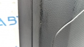 Front left door panel for Audi Q8 19-25, black leather, black leather armrest, with speaker trim, wood trim, backlit, with handle, tear, scratches, dents