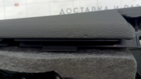 Front right door panel for Audi Q8 19-25, black leather, black leather armrest, with speaker trim, with wood insert, with backlight, with handle, dents, scratches