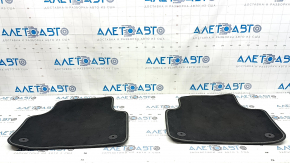 Set of floor mats for Audi Q8 19-25, dark gray cloth, for cleaning