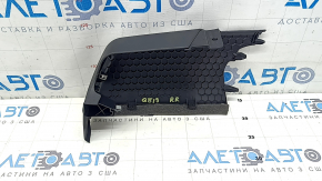 Right rear pillar trim assembly for Audi Q8 19-25, black, under belt, 2 parts