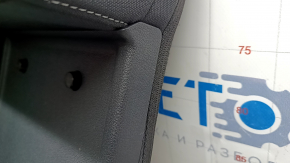 Rear seat, 2nd row, upper part, right, Kia Niro 17-22 HEV, PHEV, combined black, cloth, with belt and armrest, without headrests, worn, scratches, dents, needs cleaning