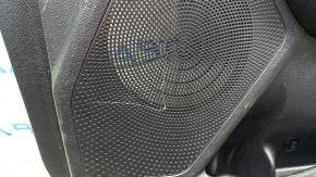 Black front right door panel for a Kia Niro 17-22, gray insert, rubber armrest, scratches, needs cleaning, nicks