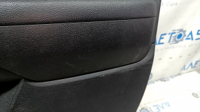 Black front right door panel for a Kia Niro 17-22, gray insert, rubber armrest, scratches, needs cleaning, nicks