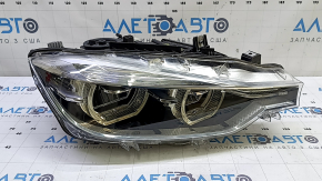 BMW 3 F30 16-18 LED front right headlight assembly, scratch, crack on the glass