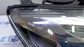 BMW 3 F30 16-18 LED front right headlight assembly, scratch, crack on the glass