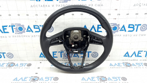 Audi Q8 19-25 steering wheel, dark gray leather, heated, without paddles, buttons and trim, scratches