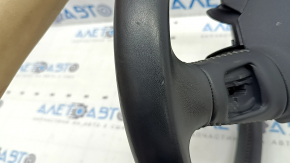 Audi Q8 19-25 steering wheel, dark gray leather, heated, without paddles, buttons and trim, scratches