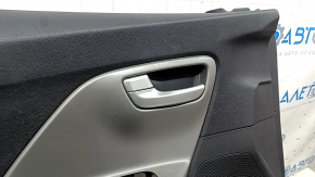 Door trim panel, front left, Kia Niro 17-22 HEV, PHEV black, insert gray, rubber armrest, scratches, bump