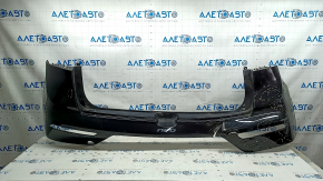 Kia Niro 17-19 HEV rear bumper, PHEV without parking sensors, black, broken fasteners, scuffs, cracks, scratches
