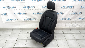 Driver's seat for Audi Q8 19-23 with airbag, headrest, electric, heated, black leather, gray stitching, scratches, worn