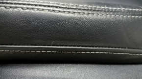 Driver's seat for Audi Q8 19-23 with airbag, headrest, electric, heated, black leather, gray stitching, scratches, worn