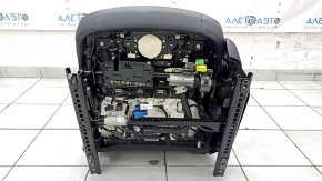 Driver's seat for Audi Q8 19-23 with airbag, headrest, electric, heated, black leather, gray stitching, scratches, worn