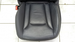 Driver's seat for Audi Q8 19-23 with airbag, headrest, electric, heated, black leather, gray stitching, scratches, worn