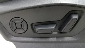 Driver's seat for Audi Q8 19-23 with airbag, headrest, electric, heated, black leather, gray stitching, scratches, worn