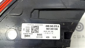 Audi Q8 right outer fender light scratches 19-22