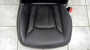 Audi Q8 19-23 passenger seat with airbag, headrest, electric, heated, black leather, gray stitching
