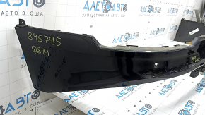 Bare lower rear bumper for Audi Q8 19-23, for parking sensors, without plug, black