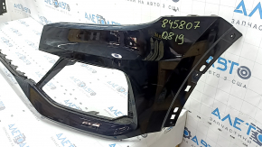 Bare front bumper for Audi Q8 19-23 without Park Assist, without plug, black, broken fasteners, dent