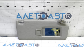 Right sun visor for VW Jetta 19-24, gray, no hook, crack in mount