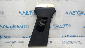 Right upper center pillar trim, Audi A6 C7 12-18, without air duct, black, scratches, broken mount