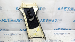 Right upper center pillar trim, Audi A6 C7 12-18, without air duct, black, scratches, broken mount
