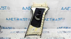 Left upper center pillar trim, Audi A6 C7 12-18 without air duct, black, scratches, broken mount