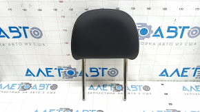 Rear left headrest, 2nd row, Audi Q8 19-25, black leather, gray stitching