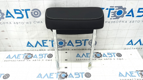Rear center headrest, 2nd row, Audi Q8 19-25, black leather, gray stitching