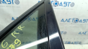 Rear right window, blind glass, Audi A6 C7 16-18 restyling, damaged seal, scratches