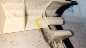 Left upper center pillar trim, Audi A6 C7 12-18 without air duct, black, scratches, broken mount
