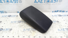 Audi A6 C7 12-18 center console armrest, black leather, 2 pieces, scratches, crack in the mount