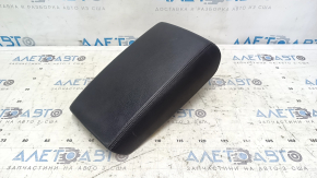 Audi A6 C7 12-18 center console armrest, black leather, 2 pieces, scratches, crack in the mount