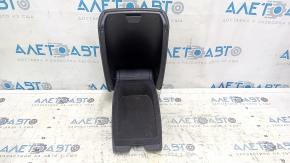 Audi A6 C7 12-18 center console armrest, black leather, 2 pieces, scratches, crack in the mount