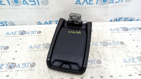 Audi A6 C7 12-18 center console armrest, black leather, 2 pieces, scratches, crack in the mount