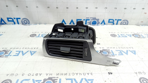 Audi A6 C7 16-18 black front panel air vent with chrome trim, scratches