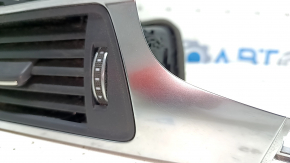 Audi A6 C7 16-18 black front panel air vent with chrome trim, scratches