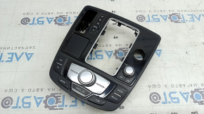 MMI control panel for a 2016-2018 Audi A6 C7, chipped and scuffed, needs cleaning.