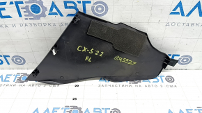 Mazda CX-5 17-25 front left center console trim, black, scratches, worn
