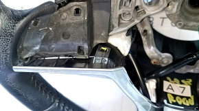 Nissan Rogue Sport 19-21 black leather steering wheel with heating, adaptive cruise control, no buttons, needs cleaning, scratch, broken mount