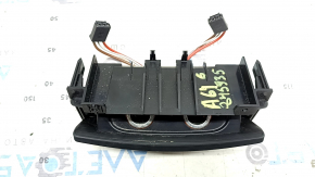 Audi A6 C7 12-18 center console trim with cigarette lighters, black, scratches