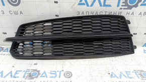 Front bumper grille left Audi A6 C7 16-18 rest, mesh, black gloss, sand