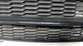 Right front bumper grille for Audi A6 C7 16-18, mesh, gloss black, sand