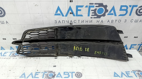 Right front bumper grille for Audi A6 C7 16-18, mesh, gloss black, sand