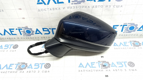 Left side mirror assembly Mazda CX-5 17-24, 7 pins, BSM, heated, turn signal, blue, scratches, scuffed