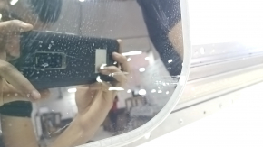 Sunroof assembly for Audi A6 C7 12-18, black curtain, scratches and paint on the glass