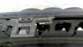 Radiator grille assembly for an Audi A6 C7 16-18, matte finish + gloss black, with a "quattro" emblem, compatible with parking sensors, emblem in film, sand, broken fasteners, bulging film