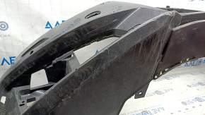 Bare front bumper for Audi A6 C7 16-18, S-line restyling, with parking sensors, no cap, graphite, scratches, broken mount, rubbed, sand, scratches
