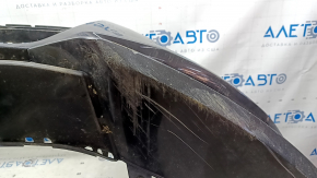 Bare front bumper for Audi A6 C7 16-18, S-line restyling, with parking sensors, no cap, graphite, scratches, broken mount, rubbed, sand, scratches